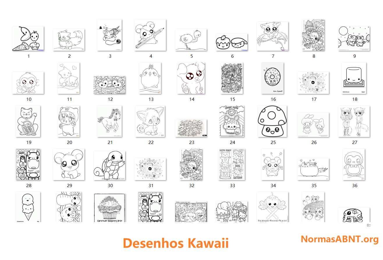 Kawaii: Desenhos Fofos para Colorir!