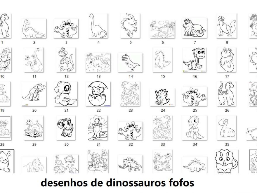 Como desenhar um dinossauro fofo