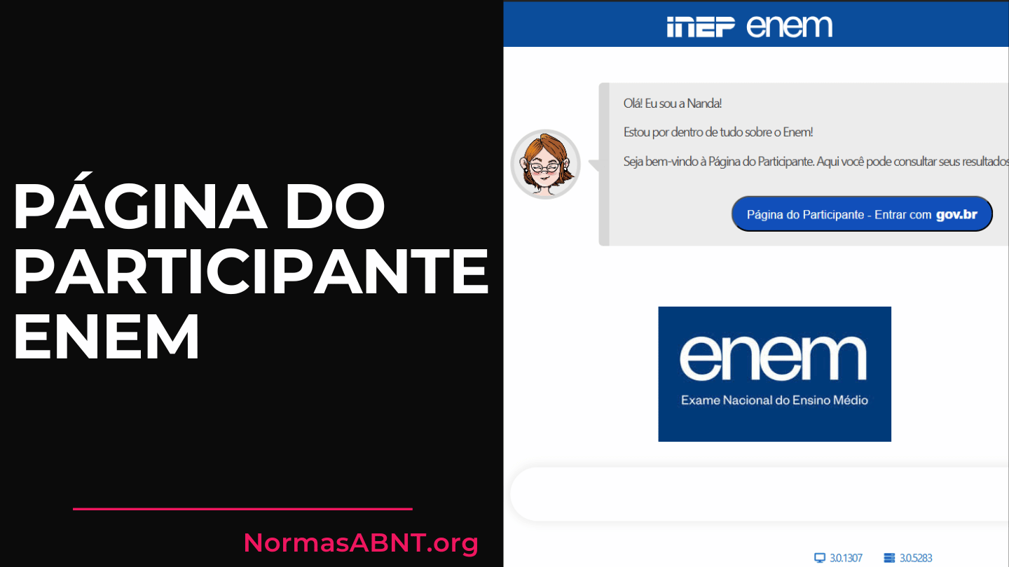 Página do participante ENEM