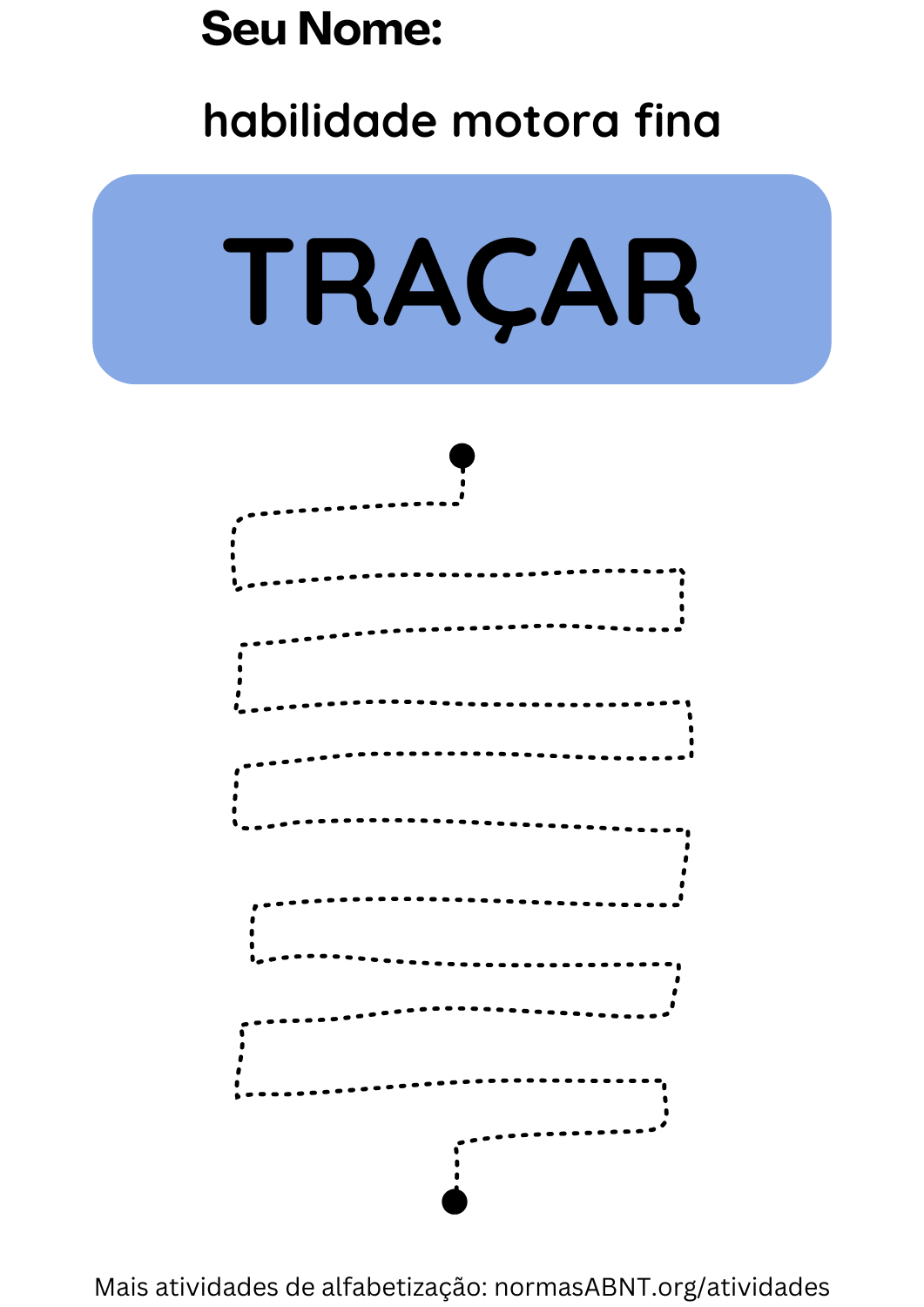 Atividade de traçado - seguir linhas pontilhadas - página 10