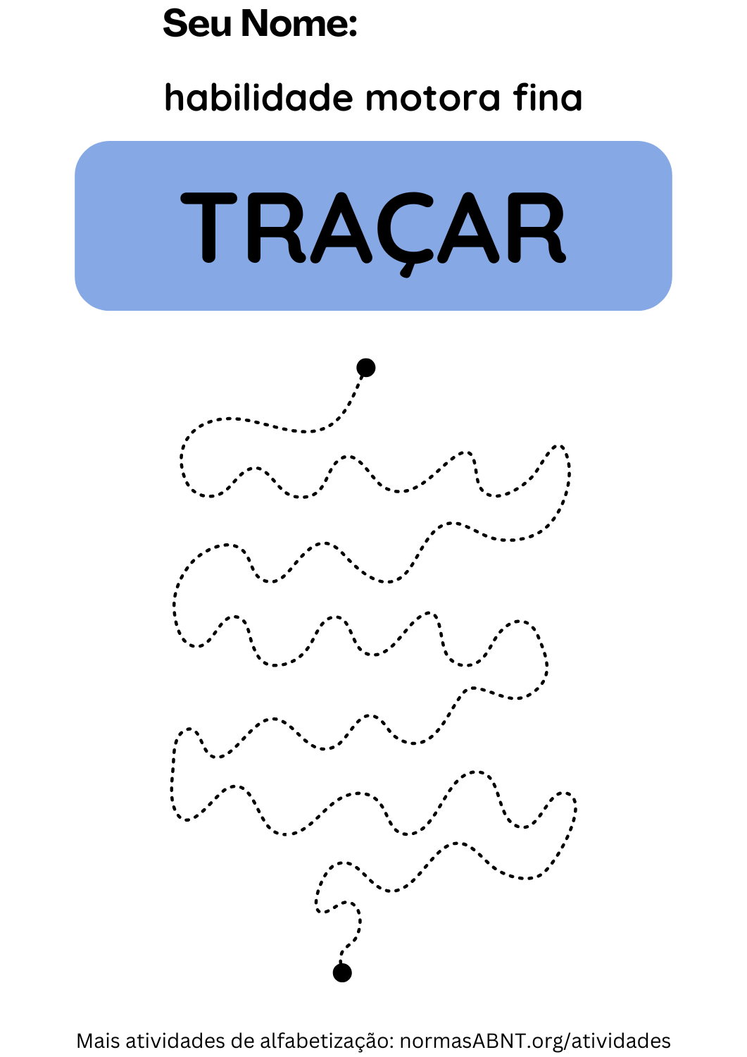 Atividade de traçado - seguir linhas pontilhadas - página 11