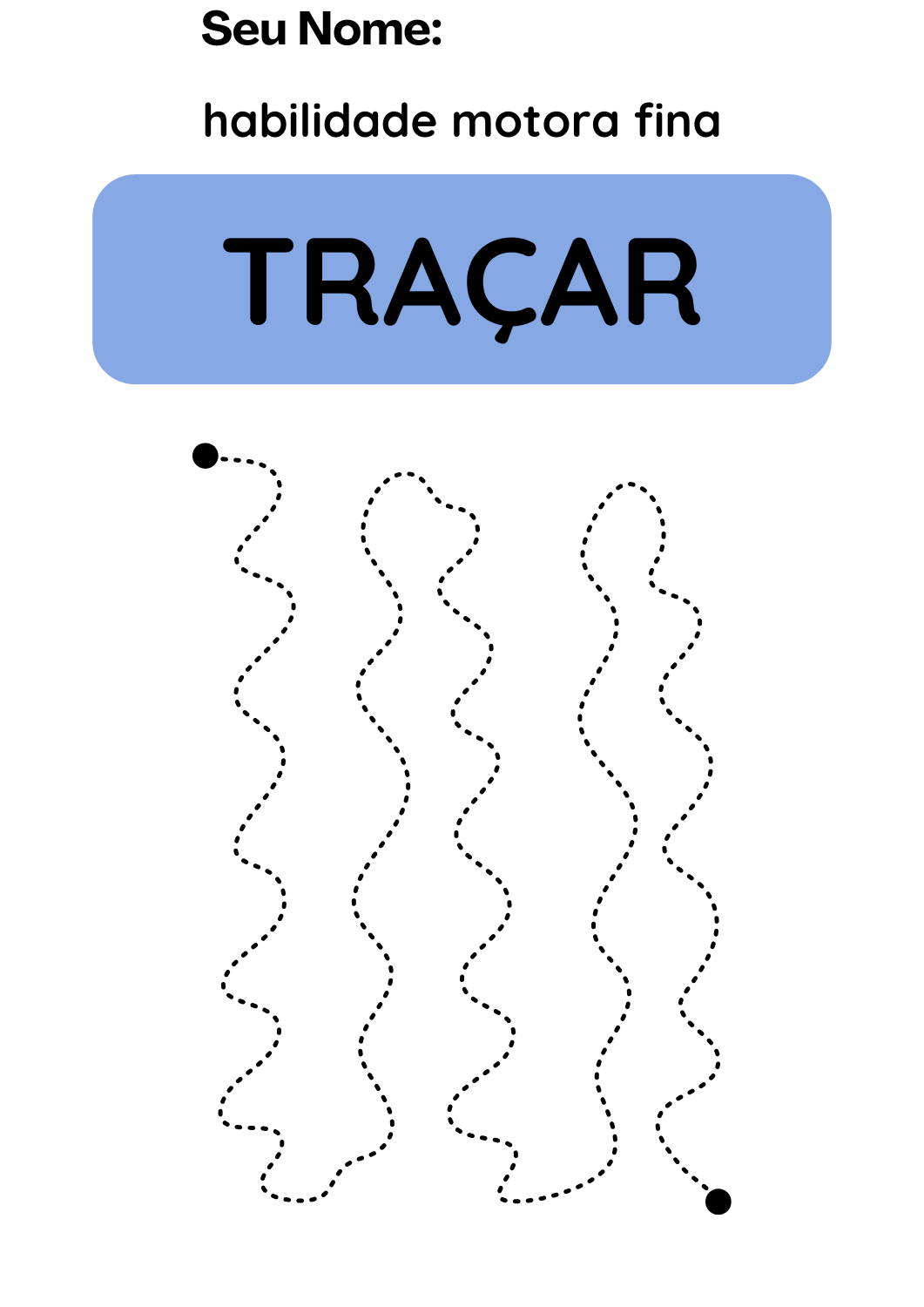 Atividade de traçado - seguir linhas pontilhadas - página 13