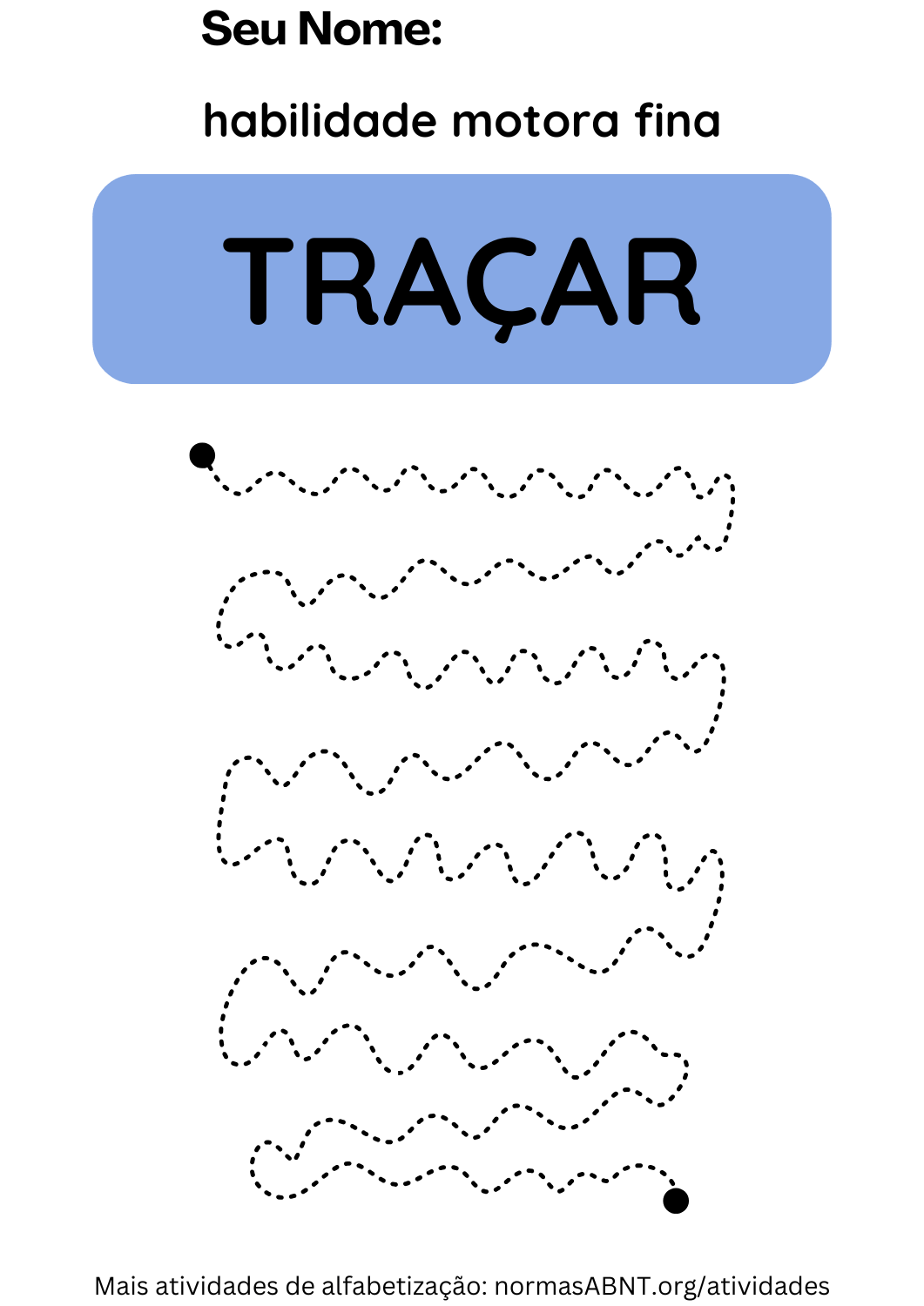 Atividade de traçado - seguir linhas pontilhadas - página 3