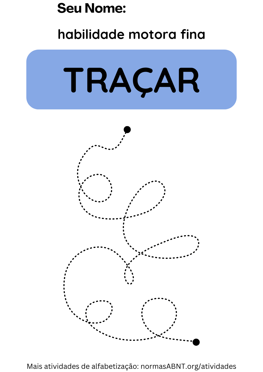 Atividade de traçado - seguir linhas pontilhadas - página 5