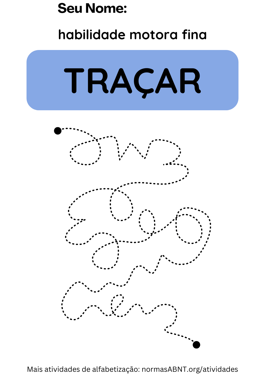 Atividade de traçado - seguir linhas pontilhadas - página 6