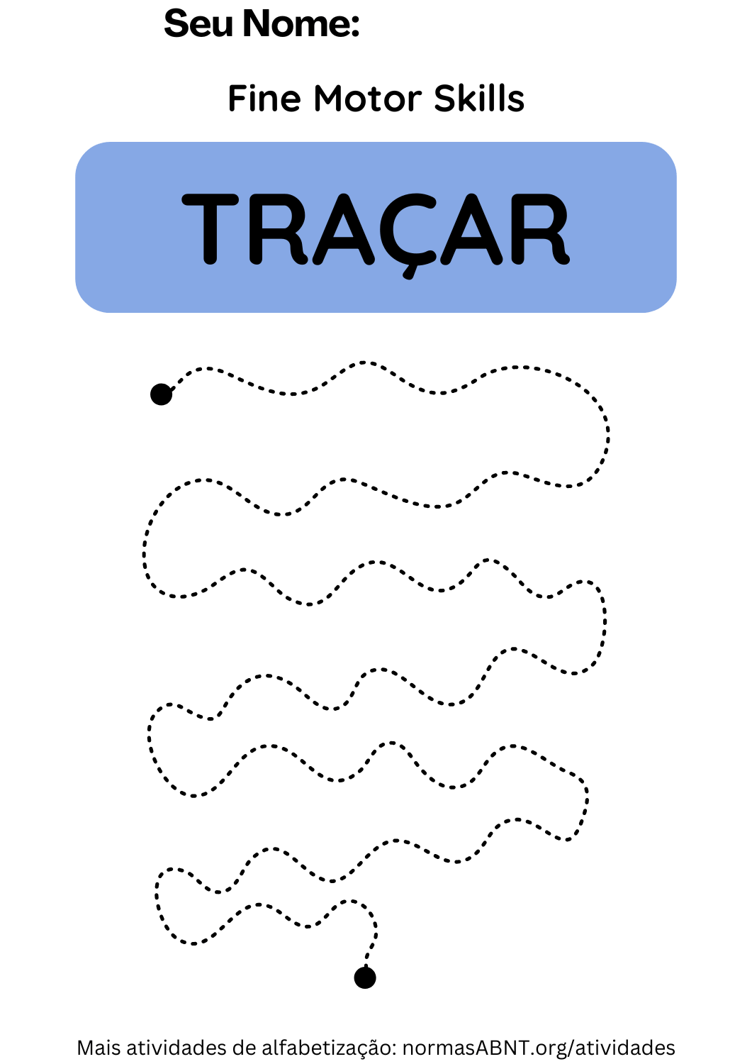 Atividade de traçado - seguir linhas pontilhadas - página 7