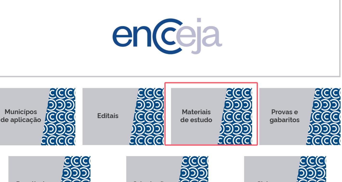 site inep disponibiliza os materiais de estudo para encceja