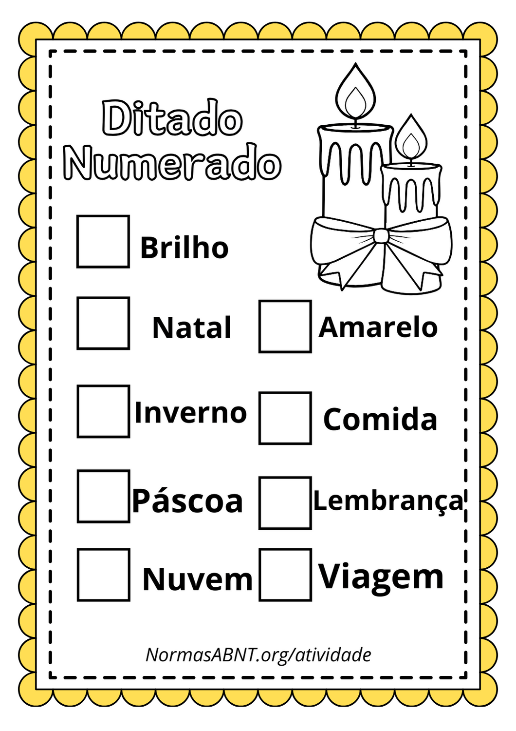 ditado numerado sílabas simples - folha 10