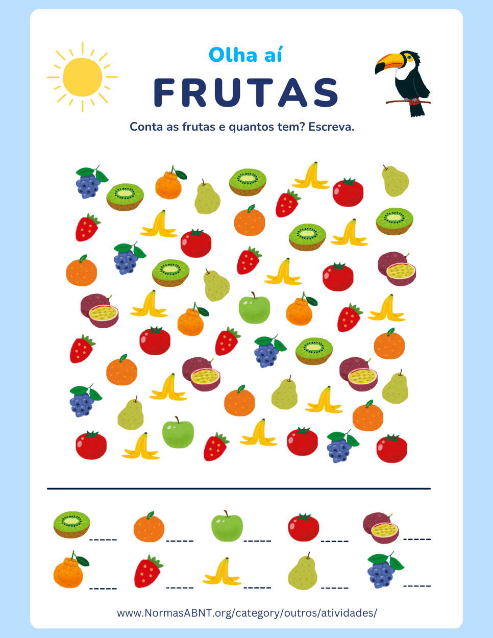 atividade: contar quantos frutas tem