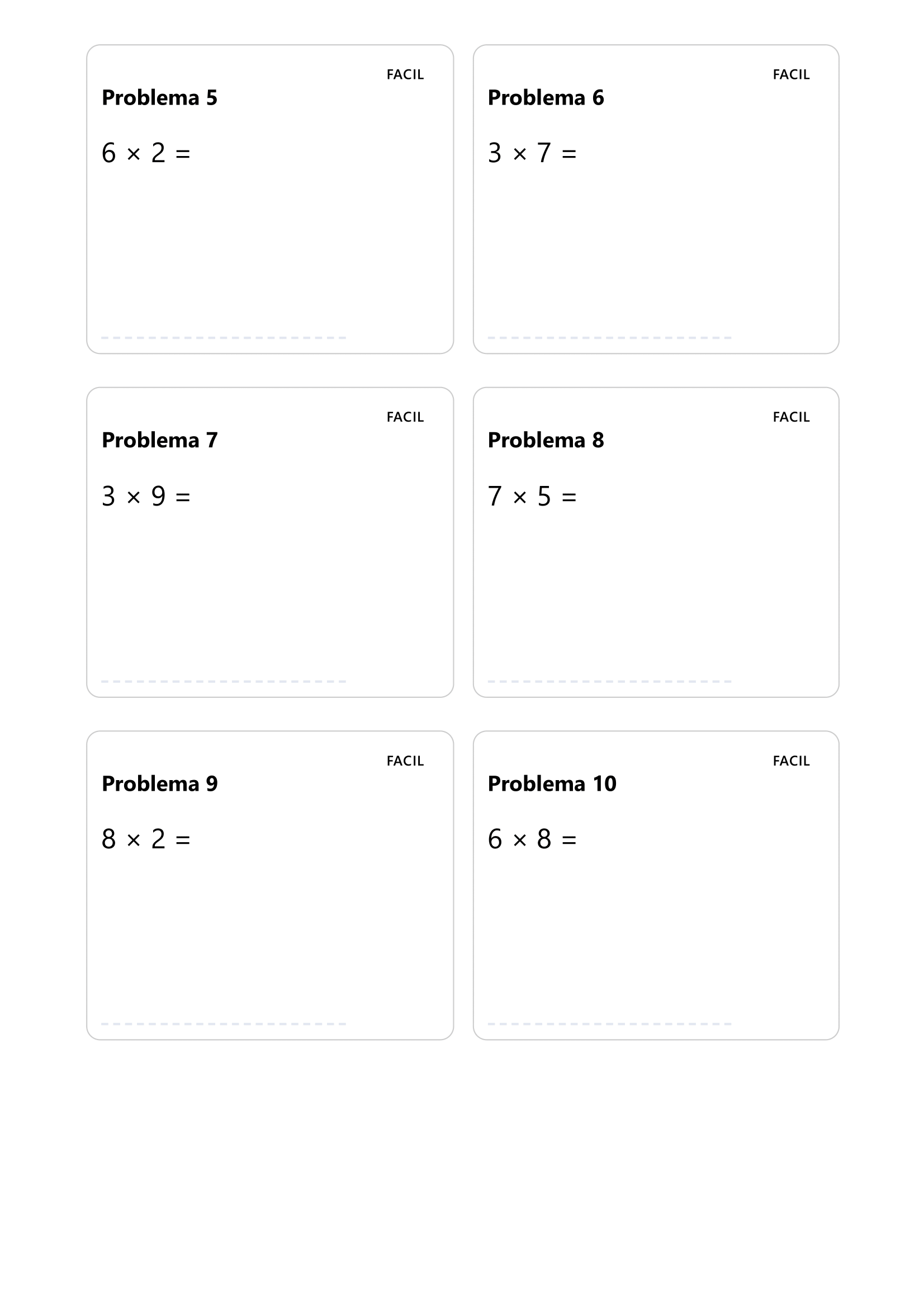 folha de exercícios de multiplicação página 4