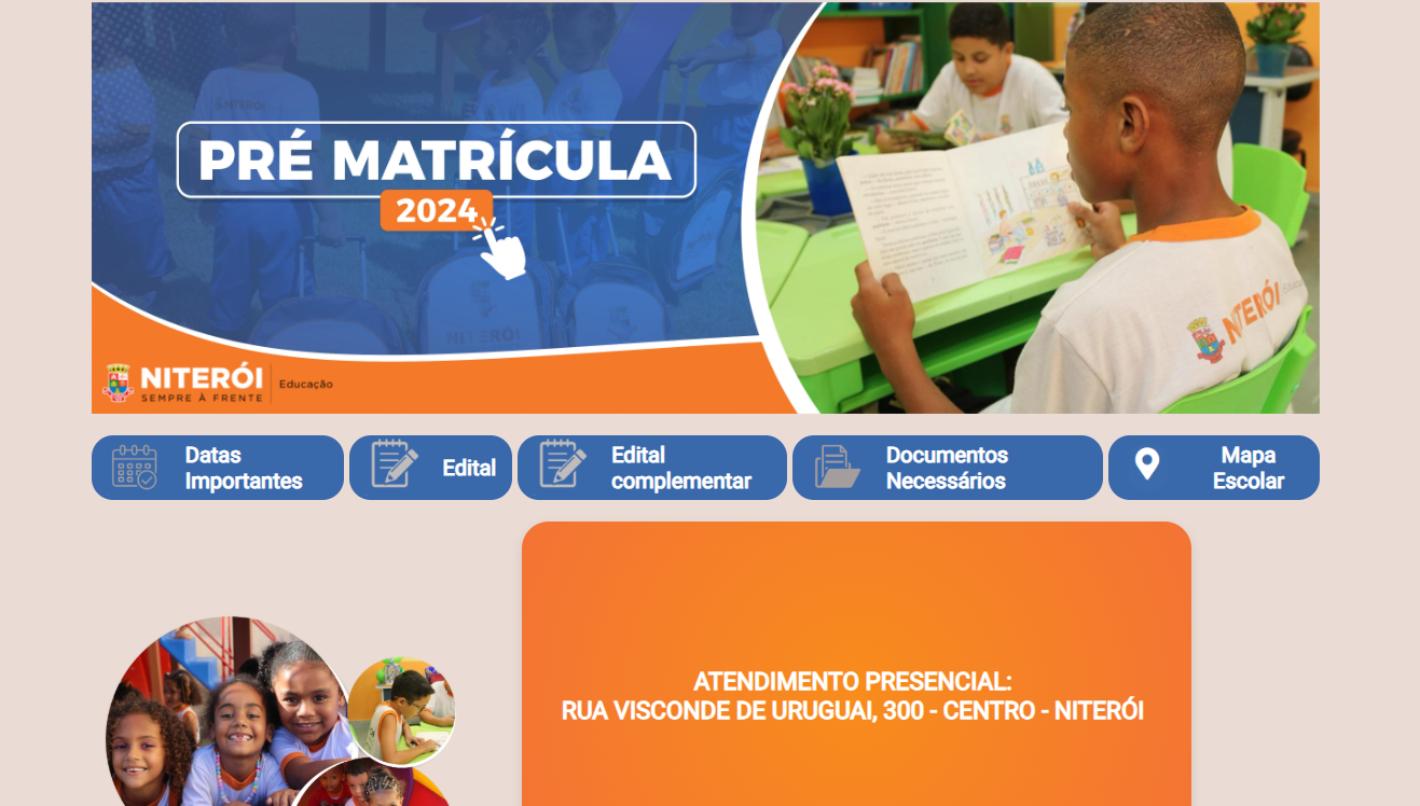 Pré-Matrícula Niterói 2025 – rede municipal de ensino, calendário, inscrições, transferências