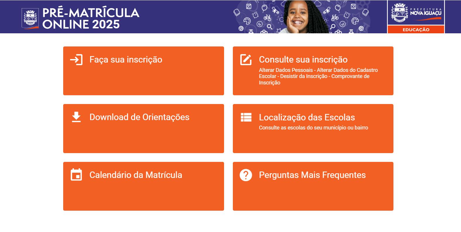 Matrícula Nova Iguaçu 2025 – pré-matrícula online para rede municipal de ensino