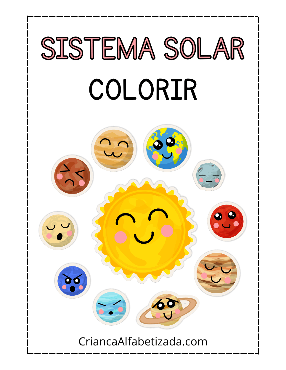 Desenho para colorir – sistema solar