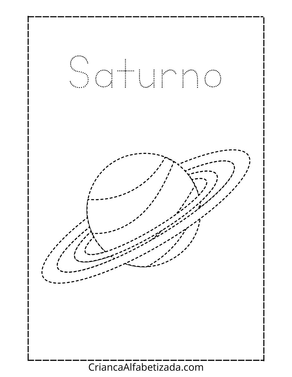 desenho para colorir - saturno