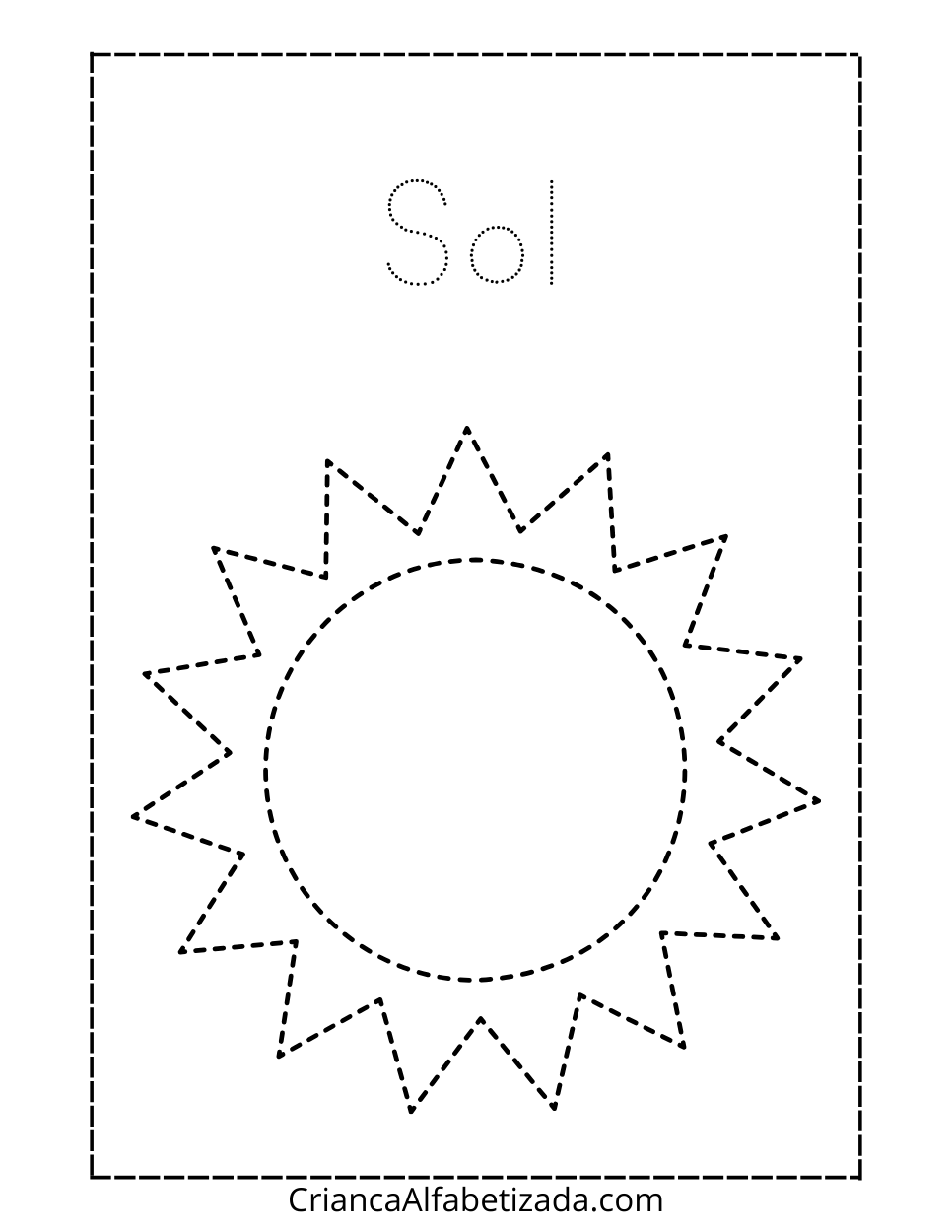 desenho para colorir - Sol