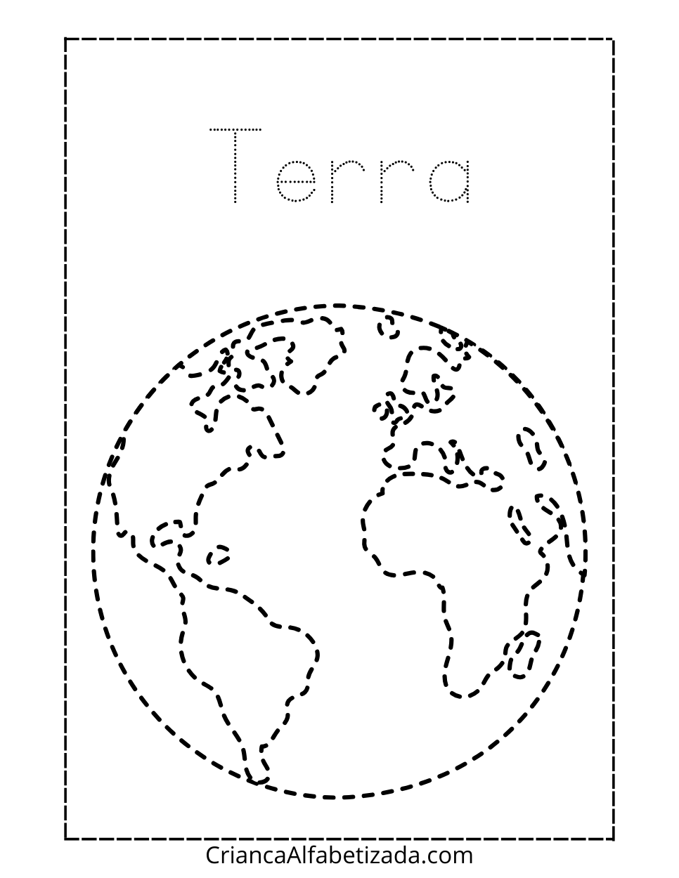 desenho para colorir - Terra