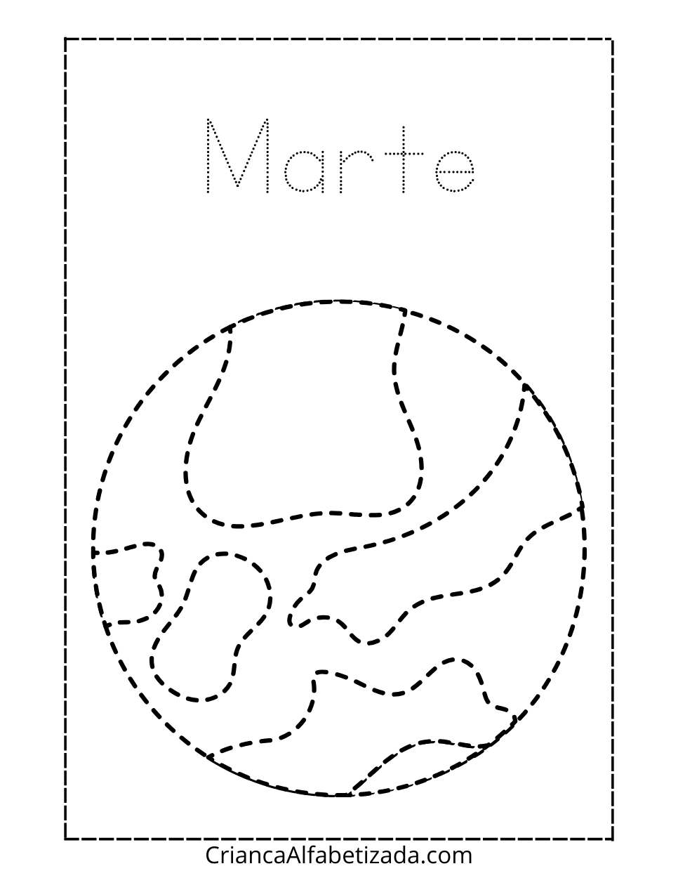 desenho para colorir - marte